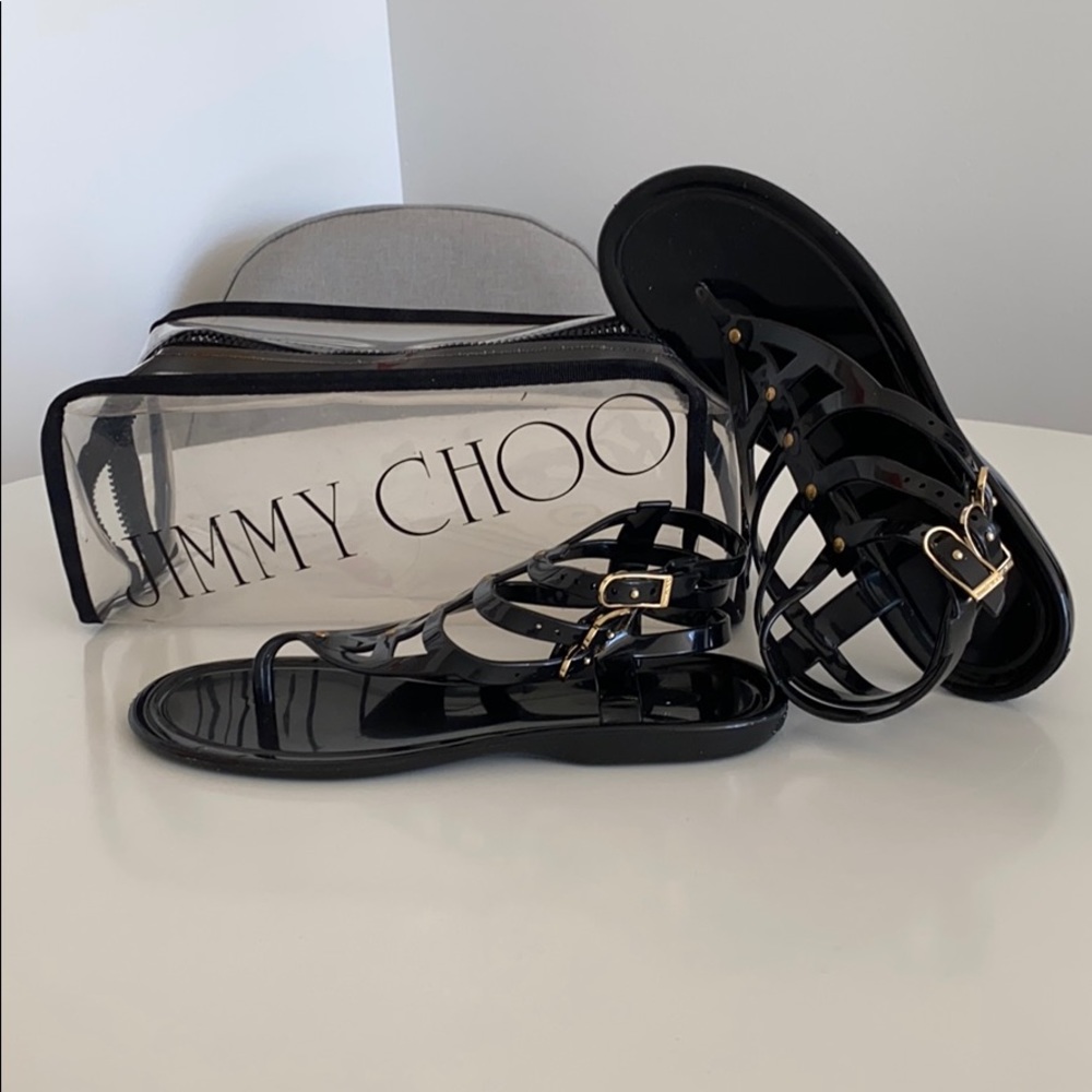 Jimmy Choo Margot Rubber Gladiator Sandals